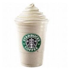 a starbucks coffee cup with whipped cream on it's top and the word starbucks written in