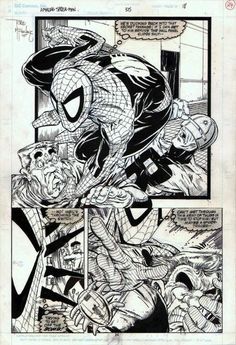 the amazing spider - man comic page by peter kupper