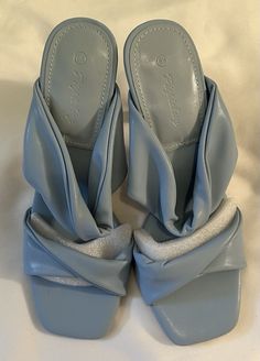 Elevate your shoe game with these stylish PiePieBuy high heels in a beautiful light blue color. Designed for women, these pumps feature a square toe shape and a comfortable faux leather upper material. The twist strap adds a touch of elegance and ensures a secure fit, while the high heel measuring at 3 inches adds a perfect amount of height without compromising on comfort. These shoes are perfect for any occasion and will surely make a statement. Available in size 6.5, these PiePieBuy heels are a must-have for any fashion-forward woman's wardrobe. Strap High Heels, Light Blue Color, Women's Wardrobe, Shoe Game, High Heel, Shoes Women Heels, Fashion Forward, Leather Upper, Shoes Heels