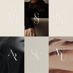 four different types of font and numbers on the same page, each with an image of a woman's face