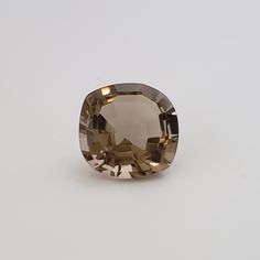 Smoky Quartz Fancy Cut 14 x 14 mm 7.67 Ct Calcite Crystal, Unique Collectibles, Cushion Cut, Crystals Minerals, Cut And Color, Small Gifts