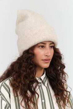 Embrace the colder seasons with the Carpenter Hat, a stylish oversized double layer beanie designed for ultimate comfort and warmth. Featuring a large fold-over brim, this modern cozy fit is perfect. Whether you're out for a stroll or enjoying time by a fire, the Carpenter Hat is your go-to companion for effortless style and snug warmth. Cozy Beige Beanie Cap, Cozy Soft Knit Beige Bonnet, Cozy Beige Soft Knit Bonnet, Beige Beanie Bonnet For Fall, Beige Soft Knit Beanie Hat, Soft Knit Beanie Hat In Beige, Cozy Beige Bonnet For Fall, Beige Soft Knit Beanie, Cozy Beige Beanie