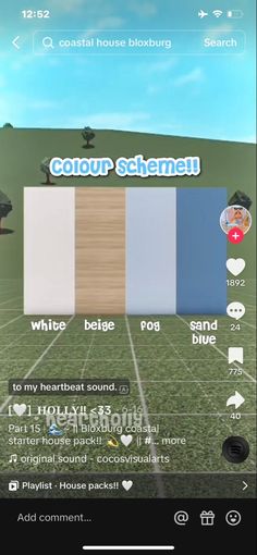 the color scheme for an iphone game is shown in this screenshote screen shot