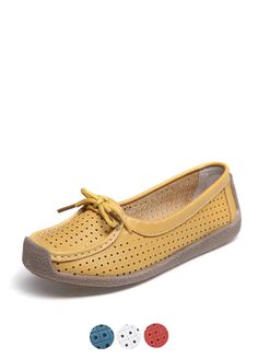 Loyola Women's Summer Leather Flat Loafers Shoes | Ultrasellershoes.com – Ultra Seller Shoes Spring Low-top Loafers With Perforations, Spring Lace-up Loafers With Textured Sole, Spring Loafers With Stitched Sole And Round Toe, Casual Low-top Flats With Perforations, Comfortable Lace-up Flats For Spring, Casual Brown Flats With Perforated Toe Box, Comfortable Lace-up Casual Flats, Casual Slip-on Flats With Perforations, Casual Slip-on Closed Toe Flats