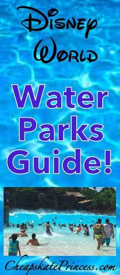 the disney world water parks guide is featured in this image with text overlaying it