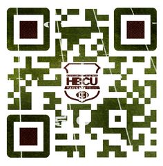 a qr code with an image of a football field in the center and words on it