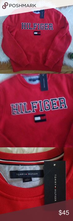 Tommy Hilfiger Red Hilfiger Flag Sweatshirt Tommy Hilfiger Red Hilfiger Flag Sweatshirt Tommy Hilfiger Shirts Sweatshirts & Hoodies Red College Sweatshirt With Embroidered Logo, Red Crew Neck Top With Embroidered Logo, Red College Tops With Logo Print, Red Long Sleeve Top With Embroidered Logo, Red Logo Print Sweatshirt For Fall, Fall Red Sweatshirt With Logo Print, Casual Tommy Hilfiger Tops With Embroidered Logo, Red Embroidered Logo Top For College, Sporty Red Tops With Embroidered Logo