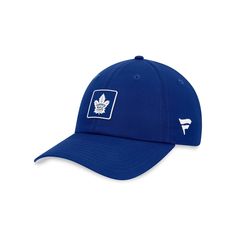 Sport the same gear as your Toronto Maple Leafs with this Authentic Pro Rink Adjustable Hat from Fanatics Branded. This hat replicates the same design worn by the players and coaches with a solid crown and contrasting undervisor highlighting the embroidered Toronto Maple Leafs logo. An adjustable closure also lets you choose which fit is most comfortable.Sport the same gear as your Toronto Maple Leafs with this Authentic Pro Rink Adjustable Hat from Fanatics Branded. This hat replicates the same Functional Blue Sports Hat, Functional Blue Hat For Sports Events, Blue Six-panel Sports Hat, Blue Sports Hat With Curved Visor, Blue Curved Bill Hat For Fans, Blue Dad Hat For Sports Events With Curved Visor, Blue Dad Hat With Curved Visor For Sports Events, Blue Curved Bill Hat For Fan Gear, Blue Dad Hat For Sports Events