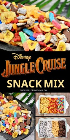 the jungle cruise snack mix has been made with various ingredients and is ready to be eaten