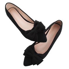 PRICES MAY VARY. GRACEFUL SHOES: Soft faux suede uppers, slender silhouette and cute bows enhance an elegant and stylish look . They must be the best gift for yourself ,your friend ,your lovers and your family. ANTI-SKID AND ARCH SUPPORT: This chic flats feature a classic ballerina style design,a pointed-toe,as well as a flexible anti-skid rubber outsole for easy movement,and the ergonomics outsole offers the just right support for your comfortable walking. COMFORTABLE INSOLE: Cozy footbed Casua Chic Black Flats With Bow, Elegant Black Pointed Toe Ballet Flats, Black Slip-on Flats With Bow, Comfortable Black Slip-on Ballet Flats, Suede Dress Shoes, Black Ballet Flats For Evening, Medium Width, Ballerina Style, Chic Flats, Christmas Shoes