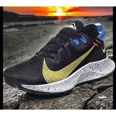 Nike At Pegasus Trail 2 Black Sulfur Colorway Running Hiking Shoes Ck4305-001 ++Mens Size 9.5++ New Fast Ship Nike Pegasus, Shoes Nike, Hiking Shoes, Men's Nike, Mens Shoes Sneakers, Black Nikes, New Color, Nike Shoes, Nike Men