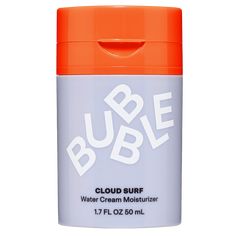 Bubble Skincare Cloud Surf Water Cream Facial Moisturizer, Everyday Care, All Skin Types, 1.7 fl oz / 50mL - Walmart.com Best Drugstore Face Moisturizer, Best Drugstore Moisturizer, Bubble Skincare, Combo Skin, Lightweight Moisturizer, Hydrating Moisturizer, Best Moisturizer, Face Hydration, Gel Moisturizer