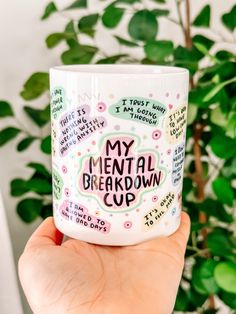 Mental Breakdown cup/mug Did you know that of the 50,000 thoughts we have every day, 80% of them are negative and reside in the subconscious? Positive affirmations can transform your thoughts so you can create the reality you want. Great gift idea for a social worker , counselor, therapist etc! Anyone going through a difficult time in their life, this mug is a great mug to make you or a special someone get through their tough times and know that it will be ok! 11oz ceramic mug The Perfect mug fo Sublimation Products Gift Ideas, Therapist Appreciation Gifts, Therapist Gift Ideas, Affirmation Gifts, Daily Affirmation, Diy Tumblers, Social Worker, Personalized Tumblers, Appreciation Gifts