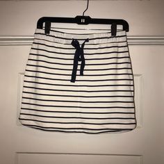 Nwt Blue And White Nautical Stripe Gap Skirt. Tag Attached. Never Been Worn. Navy Casual Skort For Summer, Casual Lined Skirt Bottoms By Gap, Casual Navy Skort, Casual Navy Skirt For Summer, Casual Navy Skort With Lined Skirt, Casual Navy Skirt For Spring, Casual Navy Lined Skort, Casual Striped Skirt For Day Out, Summer Fitted Skirt By Gap