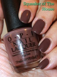 Chocolate Brown Nail Polish, Brown Nail Polish Colors, Opi Squeaker Of The House, Opi Washington Dc Collection, Coolest Nails, Nails 23, Shellac Nail Colors