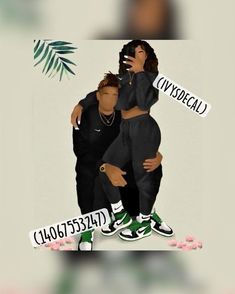 two people standing next to each other in front of a palm tree and the words myspace