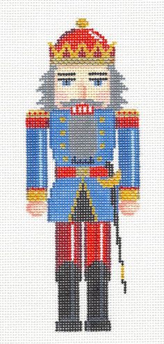 a cross stitch pattern of a nutcracker