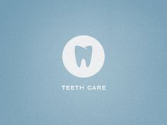 a toothbrush with the words teeth care in white on a light blue background,