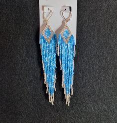 These breathtaking fringe earrings are made with Miyuki Delica beads and affixed to a silver-plated leverback hoop. Can also substitute stainless steel or sterling silver (add $10 for Sterling Silver). Feather light, hangs at approx 4.5 inches and catches the light like nobody's business. Beaded Fringe Dangle Earrings, Beaded Fringe Teardrop Earrings As Gift, Handmade Silver Dangle Tassel Earrings, Silver Beaded Fringe Dangle Tassel Earrings, Silver Beaded Fringe Dangle Jewelry, Dangle Earrings With Beaded Fringe As Gift, Beaded Silver Tassel Earrings As Gift, Silver Dangle Tassel Earrings With Beaded Fringe, Silver Beaded Tassel Earrings As Gift