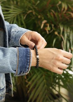 Introducing: "Distance Bracelets" *65% off normal pricing! Bracelet meaning: We created the "Distance bracelets" to allow those apart, to feel connected. Distance and time apart from someone can be hard, but no matter who and where they are, let your mom, daughter, sister, friend, or anyone know you have a piece of them with you at all times. You will receive two bracelets. One bracelet is all white with a single black bead, and the other is all black with a single white bead. Each of you will w Casual Braided Bracelets With 8mm Beads As Gift, Casual Braided Bracelets With 8mm Beads For Gifts, Casual Hypoallergenic Beaded Bracelet For Everyday, Casual Everyday Stretch Bracelet, Casual Hypoallergenic Wristband As Gift, Casual Hypoallergenic Stretch Bracelet, Casual Hypoallergenic Jewelry, Everyday Adjustable 8mm Beads Wristband, Adjustable 8mm Beads Wristband For Everyday