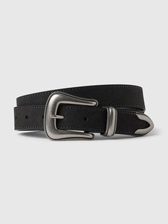 Vegan-Leather Western Belt Adjustable Belt With Buckle Closure For Fall, Western Belt, Western Belts, Vegan Leather, Gap, Faux Leather, Buckle, Leather