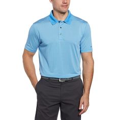 Thanks to moisture-wicking technology and stretch fabric, this men's Grand Slam polo is a winning choice for the golf course, workday or weekend.Click on this MEN'S GUIDE to find the perfect fit and more! Thanks to moisture-wicking technology and stretch fabric, this men's Grand Slam polo is a winning choice for the golf course, workday or weekend.Click on this MEN'S GUIDE to find the perfect fit and more! Short sleeves MOTIONFLOW stretchy shoulder seams built for freedom of movement 3-button fr Functional Moisture-wicking Polo Shirt For Golf, Functional Moisture-wicking Golf Polo Shirt, Classic Blue Polo Shirt For Sports, Blue Sporty Polo Shirt With 4-way Stretch, Fitted Blue Polo Shirt For Sports, Classic Blue Polo Shirt For Golf, Blue Go-dry Short Sleeve Polo Shirt, Blue Moisture-wicking Polo Shirt For Golf, Jack Nicklaus