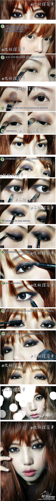 japanese make up tutorial Punk Makeup, Korean Makeup Tutorials, Make Up Tutorial, Japanese Makeup, Dope Makeup, Asian Eyes, Asian Eye Makeup