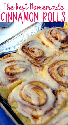 the best homemade cinnamon rolls recipe is so easy to make and it's perfect for breakfast