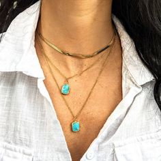 Turquoise Pendant Necklace. Elegant Turquoise Jewelry For Layering, Minimalist Gold Turquoise Necklace, Elegant Turquoise Layered Necklace, Trendy Turquoise Jewelry For Everyday Wear, Trendy Turquoise Jewelry For Everyday, Trendy Turquoise Necklace For Gift, Elegant Turquoise Layered Necklace As Gift, Elegant Turquoise Layered Necklace Gift, Elegant Turquoise Layered Necklace For Gift