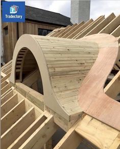 an image of a wooden boat being built