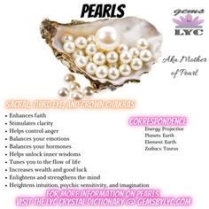 For more information on pearls click the link Pearl Magical Properties, Pearl Meaning Stones, Pearl Crystal Meaning, June Magick, Mother Of Pearl Meaning, Cycles Of The Moon, Crystal Cards