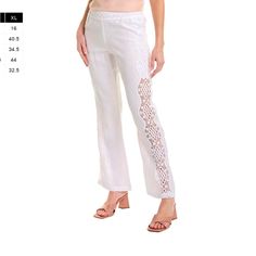 New With Tags! Perfect For The Summer Questions? Leave A Comment Below! Summer Stretch White Pants, White Non-stretch Pants For Spring, White Non-stretch Mid-rise Bottoms, White Stretch Pants For Spring, White Fitted Pants For Summer, Fitted White Pants For Summer, Elegant Mid-rise Bottoms For Summer, Elegant Mid-rise Summer Pants, Summer Questions