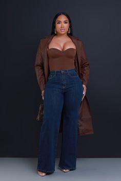 Best Online Women's Fashion Clothing Boutique Store - Swank A Posh Wide Flare Jeans, Boutique Style Outfits, Stretchy Jeans, Tall Girl, Wide Leg Denim, Dark Wash Jeans, High Jeans, Bell Bottoms, Boutique Clothing