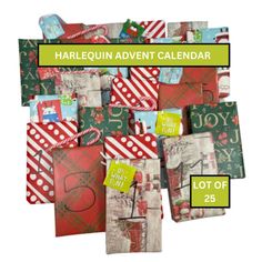 a pile of christmas cards with the words action adventure adventent calendar