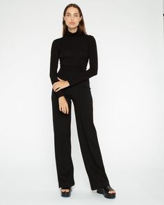 Black Ponte Knit Straight Leg Pant Tall And Short, Straight Leg Pant, Perfect Pant, Casual Elegance, Work Pants, Who What Wear, Straight Leg Pants, Get Dressed, Made It