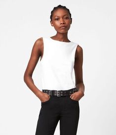 Find ideas๏ฟฝand inspiration for All Saints Women's Layla Bodysuit Crew Sleeveless Stretch Thong Bottom RRP ๏ฟฝ39, women's tops Bell Sleeve Shirt, Bodysuit Black, Dress Shirt Sleeves, Straight Trousers, Tie Dye Hoodie, Short Sleeve Bodysuit, Mini Wrap Dress, Shearling Jacket, 2024 Collection