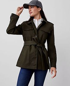 Elevate your weekend wardrobe with the Ann Taylor Weekend Waxed Cotton Field Jacket, a perfect blend of durability and style. This jacket, tailored for women, comes in a soothing Dusty Fern Green and is crafted from 100% waxed cotton for a robust finish.

- **Size:** Medium (Regular fit)
- **Color:** Dusty Fern Green
- **Material:** 100% Cotton
- **Gender:** Female
- **Features:** Long sleeves with button cuffs, button front placket, button shoulder epaulettes, chest flap patch pockets, self-tie Fall Utility Jacket In Cargo Style, Fall Khaki Outerwear With Flap Pockets, Fall Utility Jacket With Cargo Style, Khaki Outerwear With Flap Pockets For Fall, Fall Khaki Cargo Style Utility Jacket, Fall Cargo Style Utility Jacket, Khaki Cargo Style Outerwear For Fall, Winter Olive Utility Jacket With Flap Pockets, Fall Olive Utility Jacket With Pockets