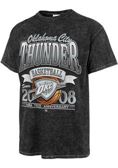 Support your Oklahoma City Thunder in this Black Short Sleeve Fashion Tee! This City Edition Tubular Fashion T Shirt features a screen print team graphic with a vintage rocker feel on center chest. Be ready to shout "Go Thunder" when you wear this OKC Short Sleeve Fashion T Shirt in the stadium or on the street. Unisex, Officially Licensed, Comfy material, screen print team design center chest, Imported, Fit: True to Size, 100% COTTON, Machine Washable, 4 Thunder City, Black City, Team Design, Okc Thunder, Oklahoma City Thunder, Fashion T Shirt, Sleeve Fashion, Design Center, Oklahoma City