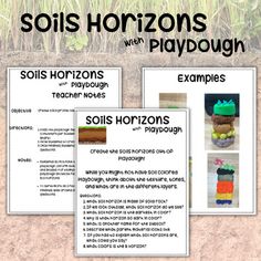 soil horizon with playdoun for kids to learn how to grow and use it