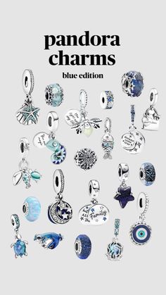 pandora charms blue #blue #pandora #charms #pandorabracelet #bracelets #silver Birthday Plan Ideas, Silver Pandora Charms, Pandora Bracelet Silver, Pandora Blue, Pandora Jewelry Charms, Blue Charm, Bracelets Silver