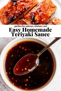 an easy homemade teriyaki sauce recipe for salmon or chicken