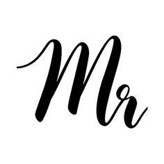 the word m is written in cursive writing with black ink on a white background