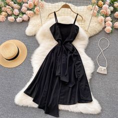 Black A line irregular dress fashion dressFabric: blendedColor: blackSize(cm): S, M, L, XLS length 94 bust 80 waist 68M length 95 bust 84 waist 72L length 96 bust 88 waist 76&ltp&gtXL length 97 bust 92 waist 80&lt/p&gt&ltbr/&gt Chic Black Asymmetrical Sleeveless Dress, Black Sleeveless Dress With Asymmetrical Hem For Party, Black Sleeveless Dress With Asymmetrical Hem For Spring, Black Solid Color Midi Dress For Party, Black Solid Color Midi Dress For Date Night, Chic Black A-line Sleeveless Dress, Black Asymmetrical Sleeveless Evening Dress, Elegant Asymmetrical Black Sleeveless Dress, Elegant Black Asymmetrical Sleeveless Dress