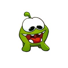 the face of an angry green monster with big eyes and mouth wide open, on a white background