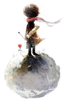 a boy standing on top of a rock with a red scarf around his neck and holding a baseball bat