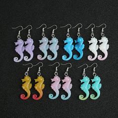 Free shipping Worldwide Horse Earrings, Photo Proof, Sea Horse, Aesthetic Style, Cargo Style, Brown To Blonde, Resin Charms, Resin Necklace, Accessories Collection