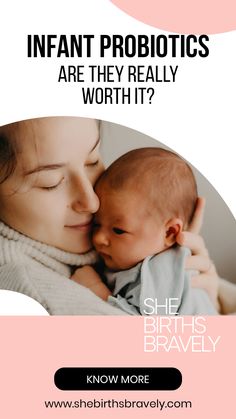 a woman holding a baby in her arms with the words infant probiotics are they really worth it?