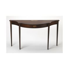 a small table with an oval shaped top