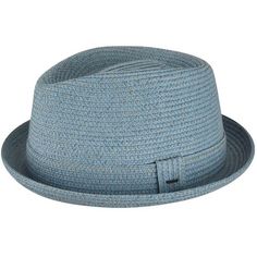 Bailey of Hollywood Billy Fedora Blue Fitted Casual Fedora, Fitted Blue Casual Fedora, Fitted Casual Blue Fedora, Casual Fitted Blue Fedora, Casual Blue Fedora With Short Brim, Casual Fitted Fedora For Spring, Casual Fedora For Kentucky Derby, Casual Fitted Short Brim Fedora, Casual Fitted Fedora With Short Brim