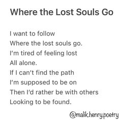 the poem where the lost souls go